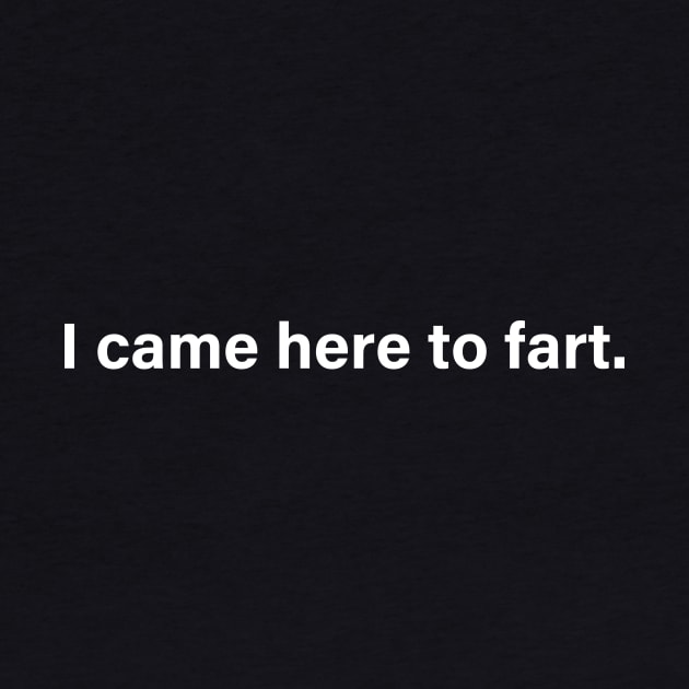 I came here to fart by KalebLechowsk